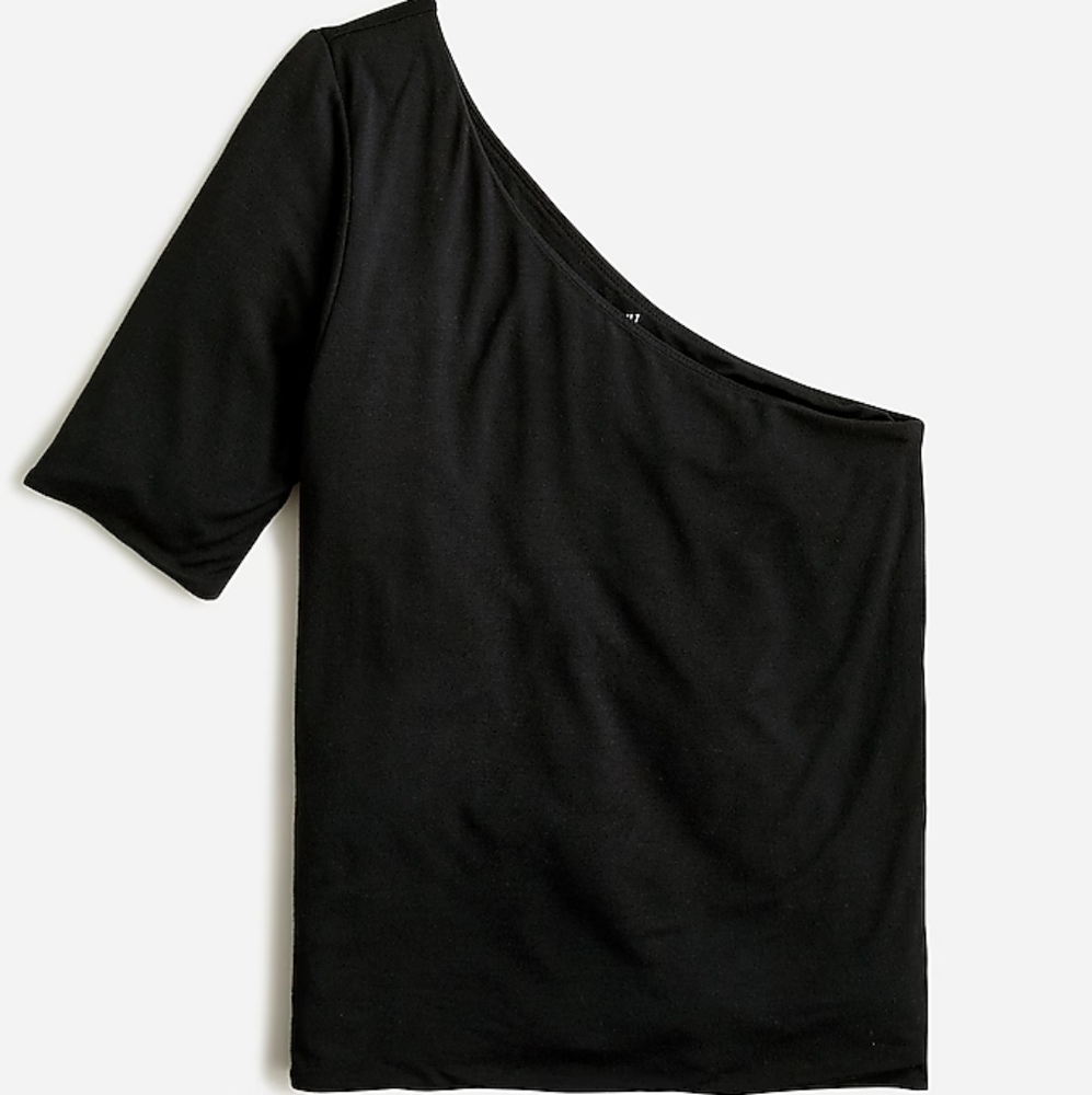 J. Crew FormKnit one-shoulder elbow-sleeve T-shirt